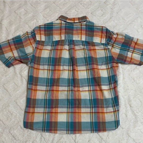 Woolrich Short Sleeve Button Up Plaid Shirt Large - Picture 6 of 10